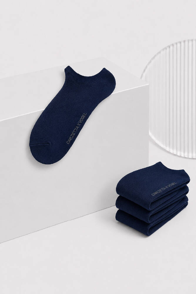 Erkek Sneaker Çorap Lacivert - 3'lü Set