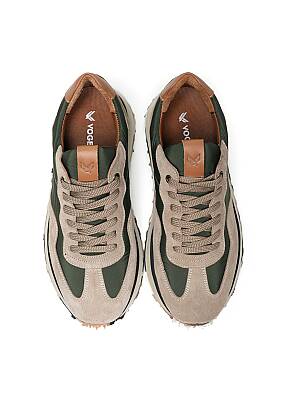 Palmira Tekstil Deri Erkek Günlük Sneaker Ayakkabı - Yeşil - 5