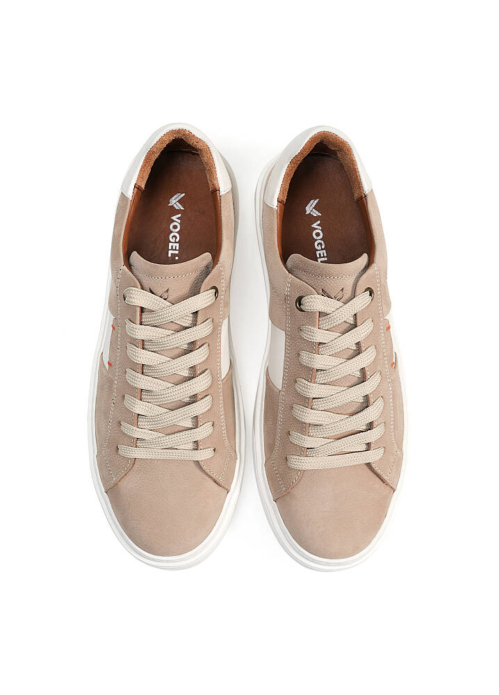 Pera Premium Bej Deri Sneaker - 4