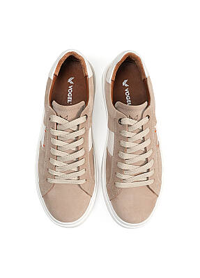 Pera Premium Bej Deri Sneaker - 4