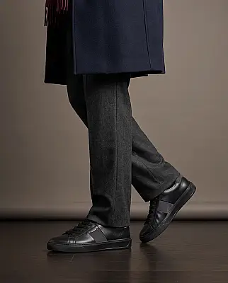 Pera Premium Deri Erkek Sneaker Ayakkabı - Siyah - 2