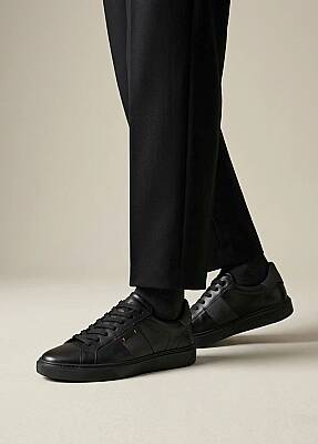 Pera Premium Deri Erkek Sneaker Ayakkabı - Siyah - 8