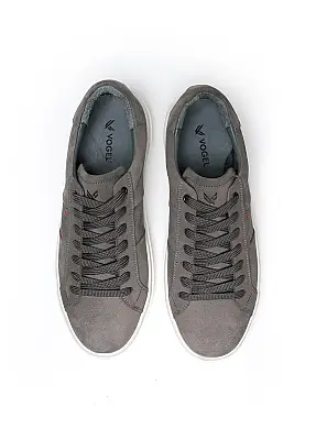 Pera Premium Gri Deri Sneaker - 4