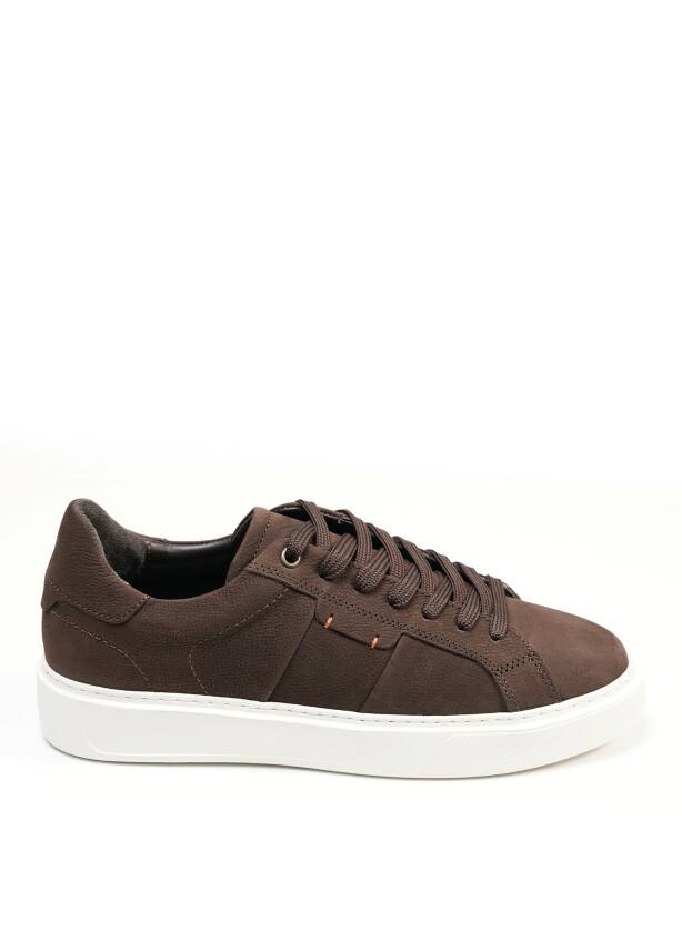 Pera Premium Kahverengi Deri Sneaker