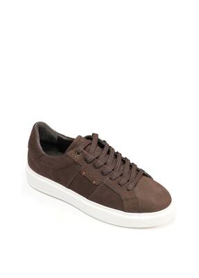 Pera Premium Kahverengi Deri Sneaker - 5