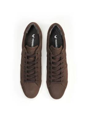 Pera Premium Deri Erkek Sneaker Ayakkabı - Kahverengi - 4