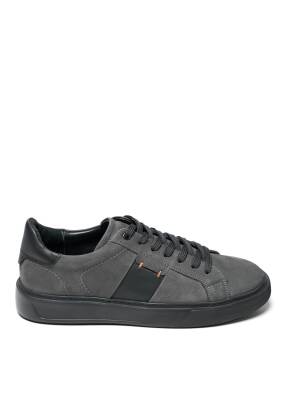 Pera Premium Nubuk Deri Erkek Sneaker Ayakkabı - Antrasit - 1