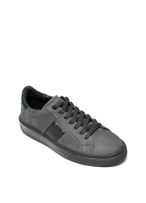 Pera Premium Nubuk Deri Erkek Sneaker Ayakkabı - Antrasit - 5