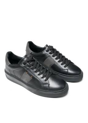 Pera Premium Siyah Deri Sneaker - 3
