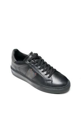 Pera Premium Siyah Deri Sneaker - 5