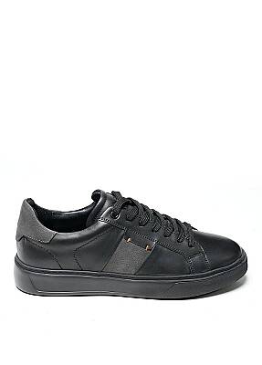 Pera Premium Siyah Deri Sneaker - 1