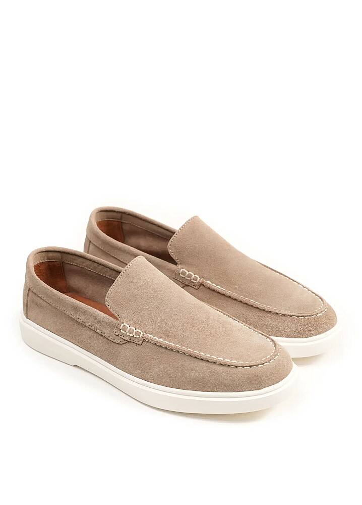 Petra Premium Süet Loafer Bej - 4