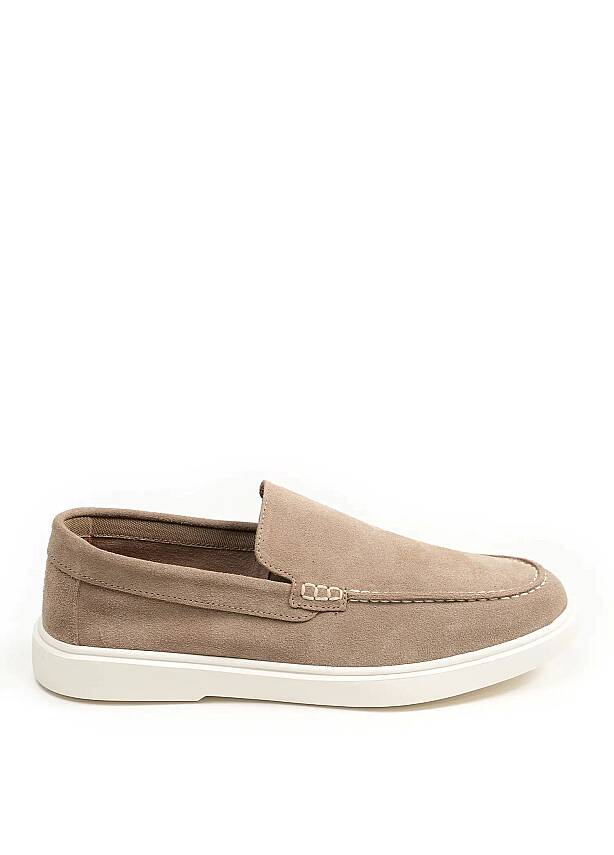 Petra Premium Süet Loafer Bej