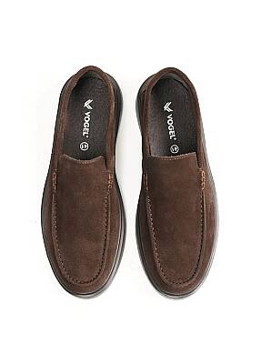 Petra Premium Süet Deri Erkek Loafer Ayakkabı - Kahverengi - 4