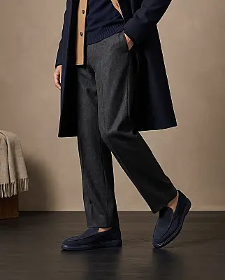 Petra Premium Süet Deri Erkek Loafer Ayakkabı - Lacivert - 2
