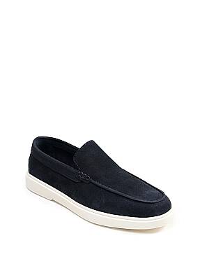 Petra Premium Süet Deri Erkek Loafer Ayakkabı - Lacivert - 7