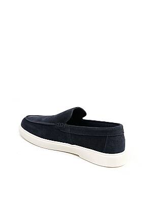 Petra Premium Süet Deri Erkek Loafer Ayakkabı - Lacivert - 8