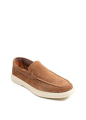 Petra Premium Süet Deri Erkek Loafer Ayakkabı - Taba - 5