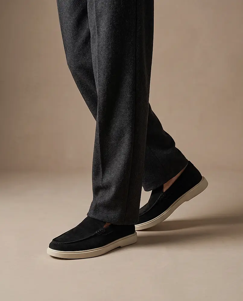 Petra Premium Süet Loafer Siyah - 2