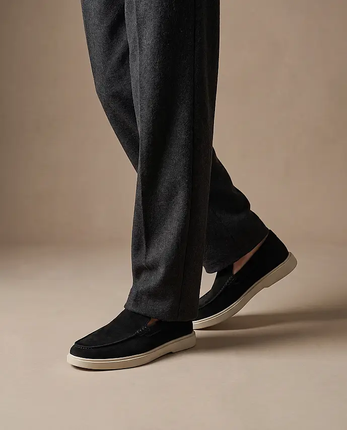 Petra Premium Süet Loafer Siyah (1)