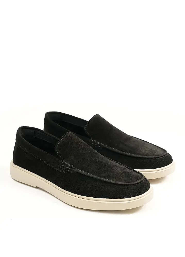 Petra Premium Süet Loafer Siyah - 3