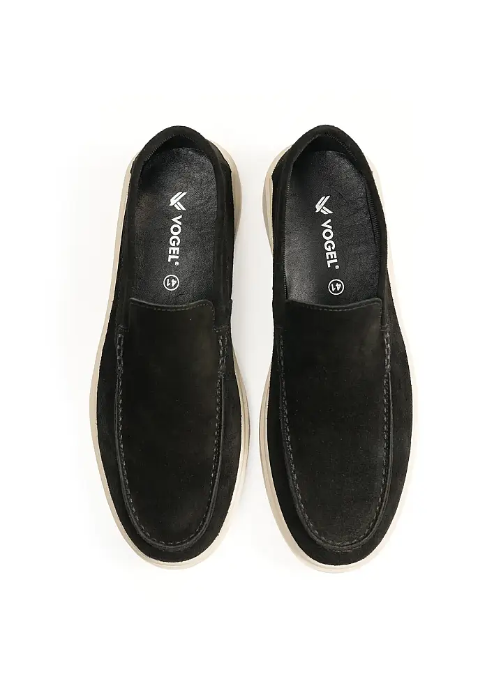 Petra Premium Süet Loafer Siyah - 4