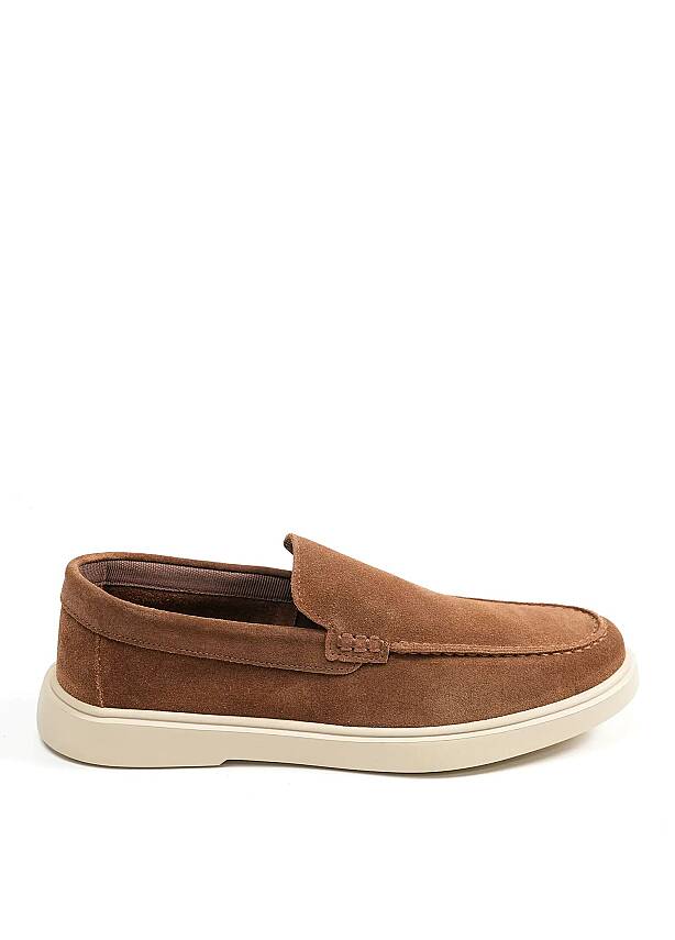 Petra Premium Süet Loafer Taba