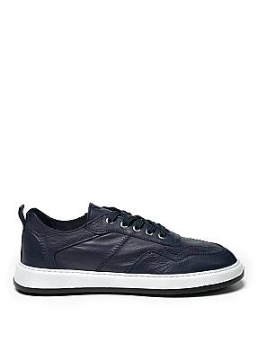 Saba Deri Lacivert Sneaker - 1