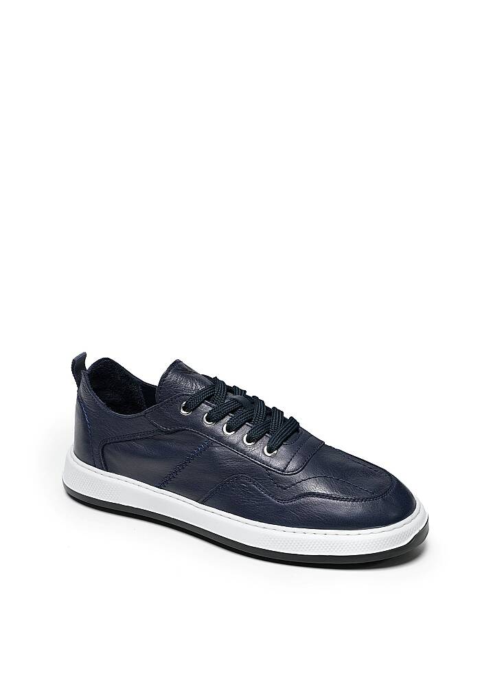 Saba Deri Lacivert Sneaker - 5