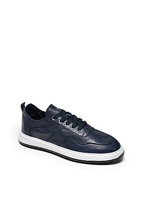 Saba Deri Lacivert Sneaker - 5