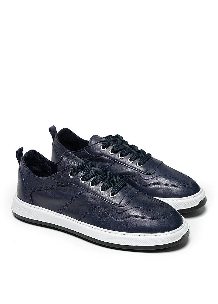 Saba Deri Lacivert Sneaker - 3