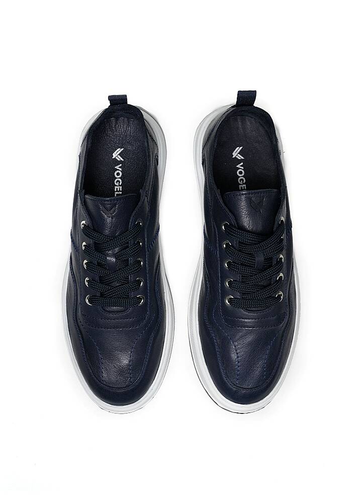 Saba Deri Lacivert Sneaker - 4