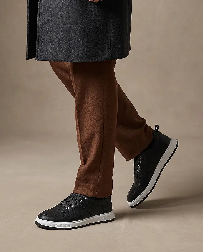 Saba Deri Siyah Sneaker (1)