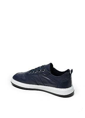 Saba Hakiki Deri Erkek Günlük Sneaker Ayakkabı - Lacivert - 6
