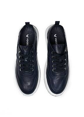Saba Hakiki Deri Erkek Günlük Sneaker Ayakkabı - Lacivert - 4